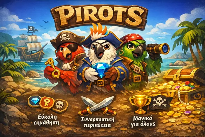 Σύνοψη των βασικών στατιστικών του Pirots με έμφαση σε RTP, volatility και grid size