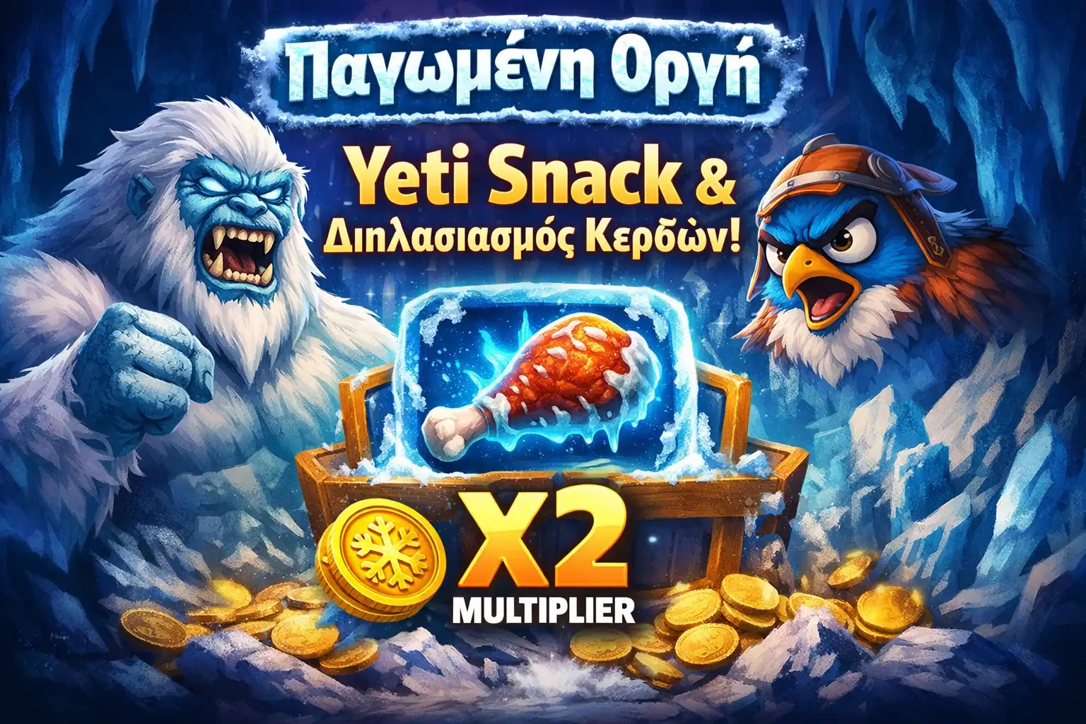 Yeti Snack στο Pirots 4 Frozen Fury με διπλασιασμό Coin Game multiplier σε κάθε ενεργοποίηση