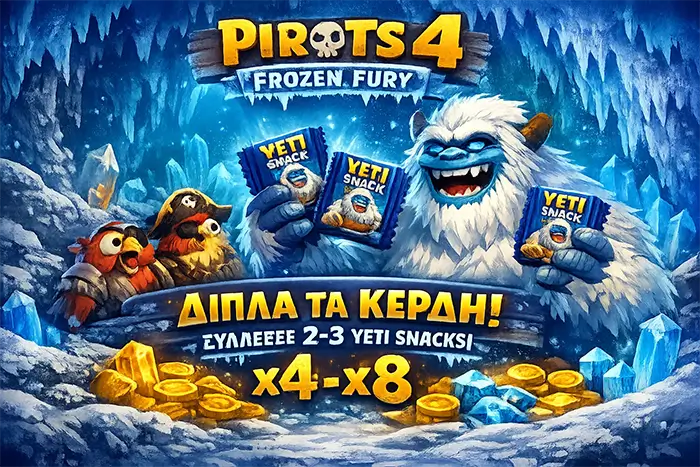 Yeti Snack στο Pirots 4 Frozen Fury demo με διπλασιασμό του Coin Game multiplier