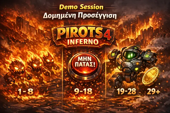 Δομημένο demo session για το Pirots 4 Inferno με παρατήρηση Fire Minions, Charlie και Coin Game