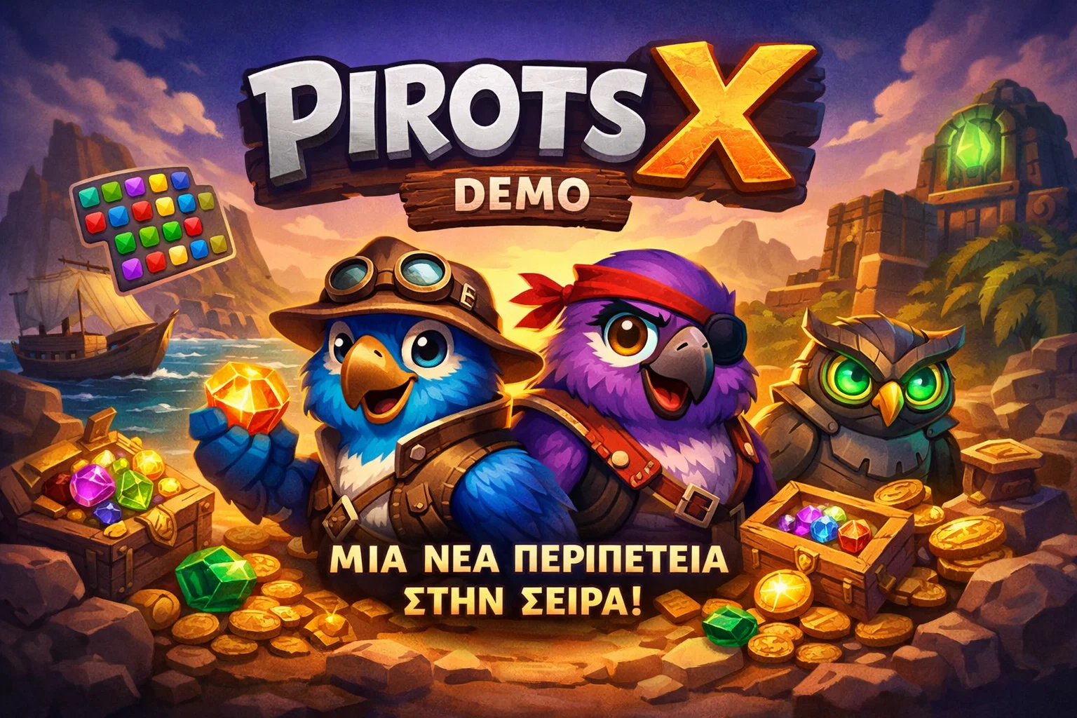 Θέση του Pirots X demo μέσα στη σειρά Pirots ως ανεξάρτητο cluster pays παρακλάδι